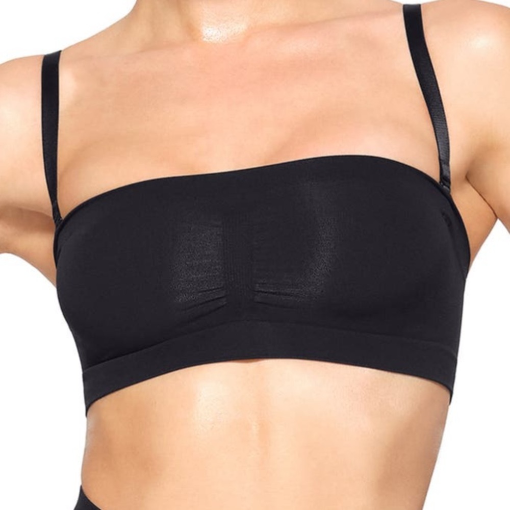 NWT Skims Sheer Sculpt Bandeau Onyx M